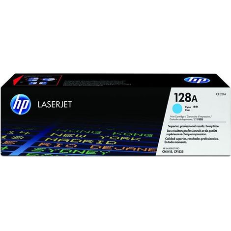 HP 128A Cyan Original LaserJet Toner Cartridge Cartuccia Toner 1 pz