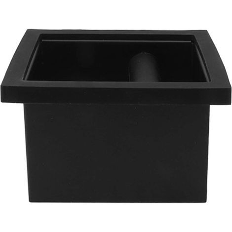 Knock box, open-bottom stainless steel chute, integrated office waste bucket, for home, cafe, restaurant, hotel and more (1/4)