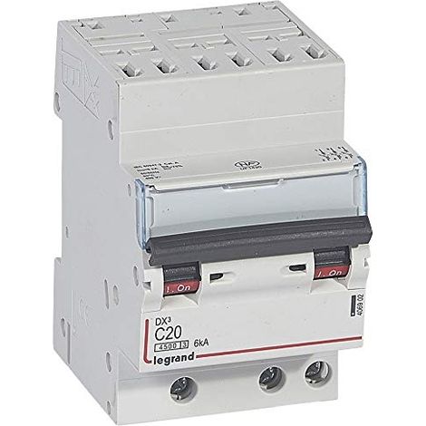 DISJONCTEUR DX³ 4500 - AUTO/VIS - 3P - 400 V - 20A - 6KA - COURBE C - DÉPART LEGRAND LEG406902