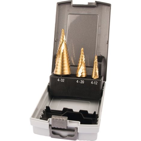Makita – Coffret de 3 fraises étagées pour métal – Diamètre max 32mm – Pour perçage jusqu'à 2mm d'épaisseur – D41872