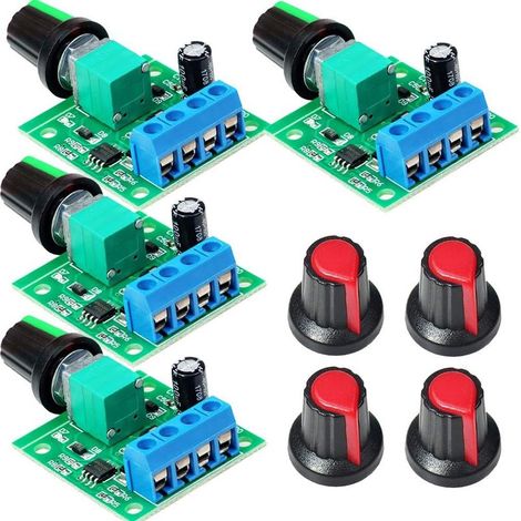 4pcs Regolatore di velocità PWM, il Motore di CC, 1.8 V-12V, 2A, Switch, Acquario (1/5)