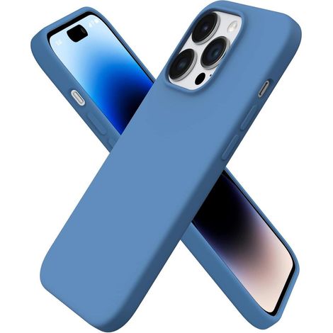 Coque en silicone liquide pour iPhone 14 Pro 6,1 pouces, protection intégrale, anti-chocs, plusieurs couleurs (1/5)