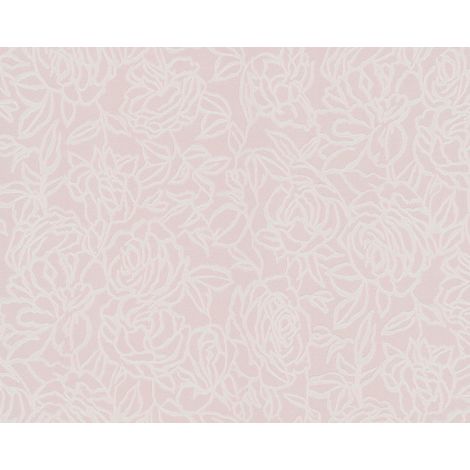 Papier peint floral EDEM 9040-24 papier peint gaufré à chaud avec dos intissé gaufré avec des ornements floraux brillant rose 10,65 m2