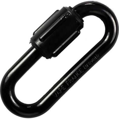 Novap – Maillon rapide PA Ø 6mm noir – Résistance mécanique polyamide – Pour chaînes indéfinies – 1762213