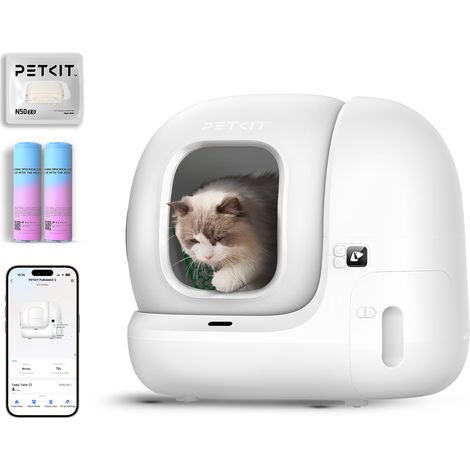 PETKIT Pura Max 2 Selbstreinigende Katzentoilette 76L mit APP-Steuerung,xSecure Sicherheitssystem,Geruchs- & Auslaufschutz für Mehrkatzenhaushalte