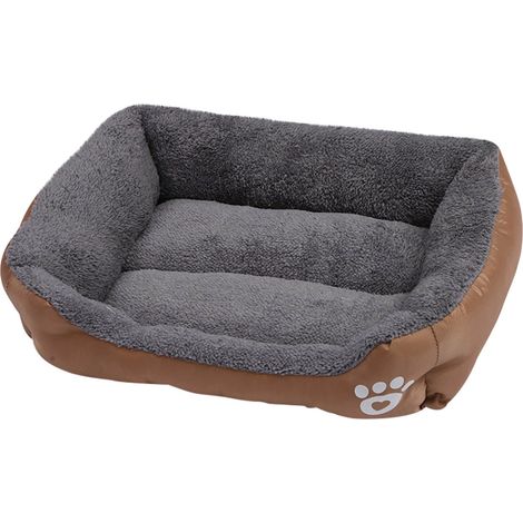 Lit Pour Chien - Lit Chauffant Hiver avec Bords Relevés et Rembourrage PP - Pour Chiens jusqu'à 15 kg - Taille L (66x50 cm) (1/3)