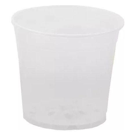 Pot de fleurs transparent en plastique de 11 cm (1/2)