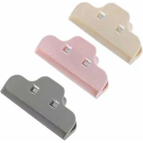 Mollette Set di 6 clip multiuso per conservare alimenti, adatte per ufficio e casa, snack e frutta secca (6 pezzi 3 colori) (1/5)
