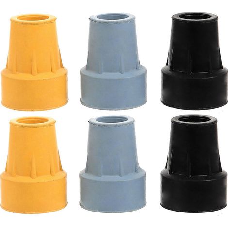Lot de 6 embouts de rechange antidérapants pour bâtons de marche et cannes de randonnée-5.00X4.00X4.00CM