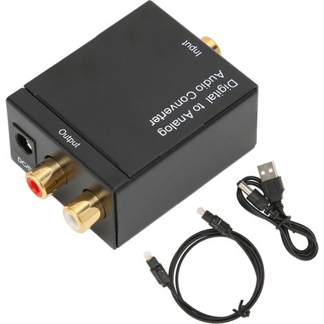 Convertidor Digital Analógico - RCA a Óptico - 24 Bit - 96 kHz - Para Home Theater y Consolas - 1 Unidad (1/5)