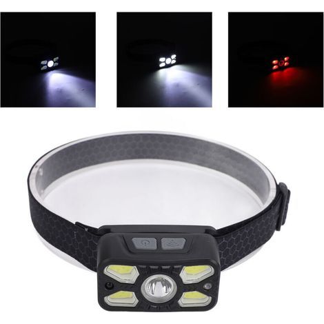 Wiederaufladbare Typ-C-Stirnlampe mit 45° verstellbarem Bewegungssensor, 1500 mAh ultraheller Stirnlampe mit digitaler Leistungsanzeige für Notfälle. (1/5)