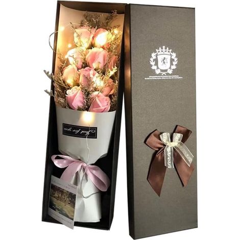 Ensemble de 11 Roses Stabilisées Colorées – Fleurs Artificielles Longue Durée, Bouquet Décoratif pour Maison, Mariage et Cadeau (1/5)