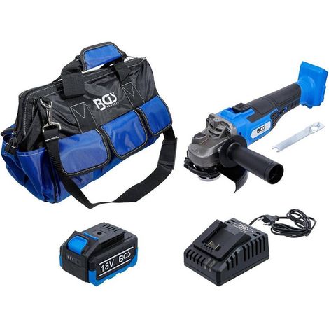 Jeu de Meuleuse d'Angle Sans Balais 18V - Batterie et Chargeur Rapide Inclus - Puissance et Mobilité - D-Work