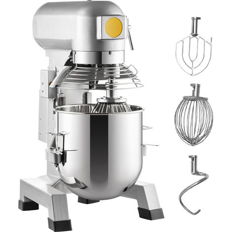 Mophorn Kommerzieller Standmixer, 30-Quart Edelstahl, 1500W, 3 Geschwindigkeiten, mit Knethaken und Schneebesen, ideal für Bäckereien und Pizzerien