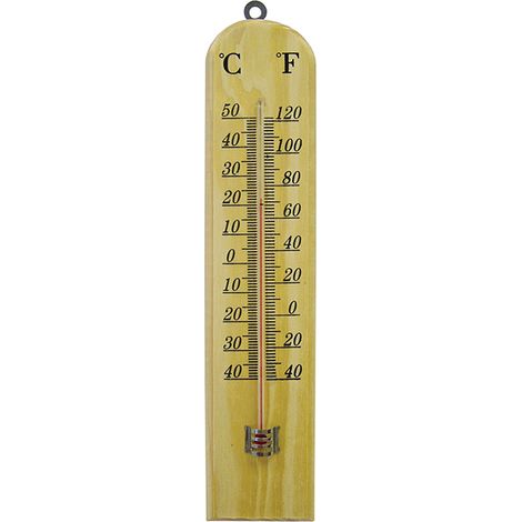 Faithfull Wall Thermometer - Wooden, 260mm