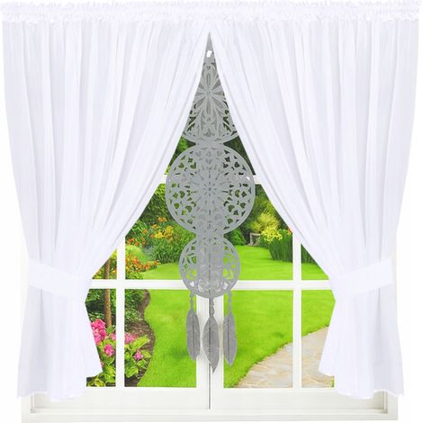 Tenda pronta all'uso con fermatende 150x500 Pannello divisorio Tende in feltro per soggiorno grigio