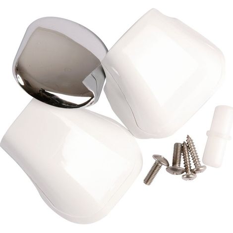 Ecolands – Kit charnières pour porte de douche Lunes G – Fixation en acier inoxydable – Longueur 200mm – Finition chromée