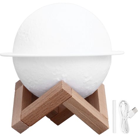 Humidificateur USB Planet 2 en 1, 200ml, 3 couleurs, Mini diffuseur d'huile essentielle muet avec veilleuse pour maison et voiture (1/5)