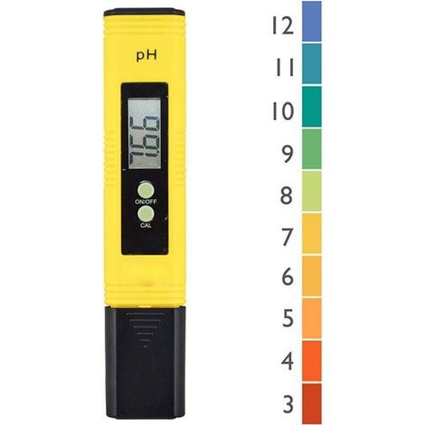 Professional pH tester, automatic calibration function and 0.00-14.00 measuring range for water, portable aquarium hydroponic swimming pool measuring range