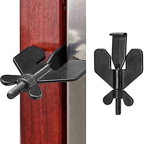 Tragbares Hoteltürschloss, ideal für Alleinlebende. Diebstahlsicherer Türstopper für Reisen, Kindersicherheit und Zuhause. Schwarz.