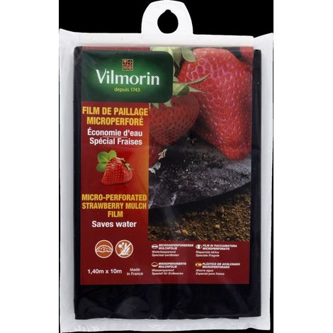 Mesh di plastica microperforata imbottita per 1,40 m x 10 m - fragole speciali - erbacce e salvare acqua (1/2)