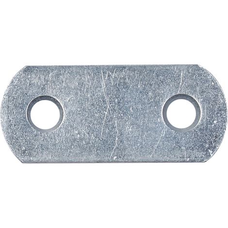 Platine d'assemblage galvanisée avec extrémités arrondies – Dimensions 37 x 16 mm – Set de 100 pièces pour fixation acier – Alberts