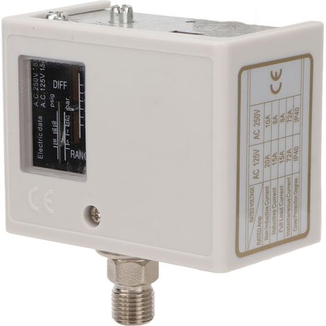 Pressostat SPC-130E pour chaudières, compresseurs d'air, séchoirs frigorifiques et refroidisseurs (contrôleur de pression 30 kg, AC125V/AC250V, interface 4 voies) (1/5)
