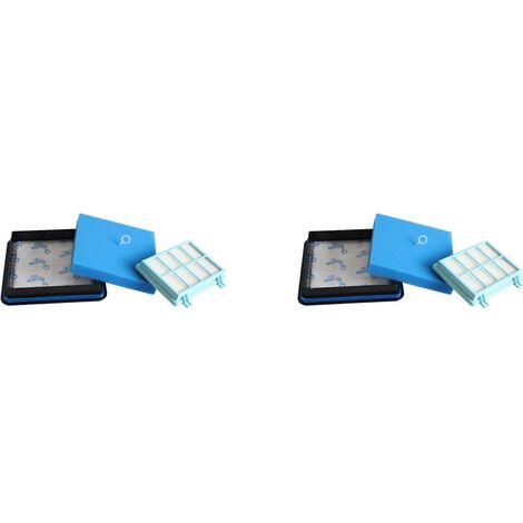 2 filtres HEPA compatibles avec les aspirateurs Philips Power Pro Compact FC9331/09, FC9332/09 et FC8010/01 (pièces détachées pour aspirateurs). Filtre en mousse. (1/5)