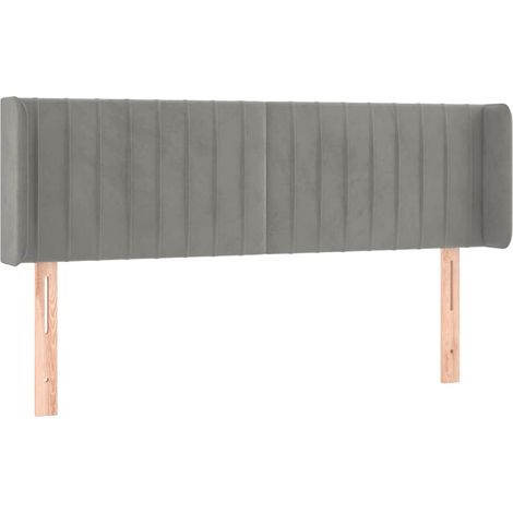 Maison Exclusive - Kopfteil mit Ohren Hellgrau 147x16x78/88 cm Sa (1/5)