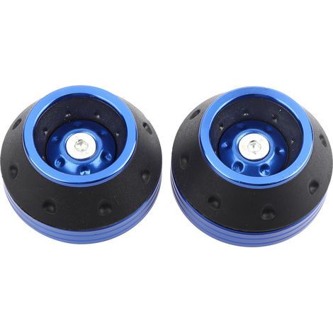 Protecteur de chute moto bleu, glissières cadre et fourche en aluminium CNC pour scooter/moped, kit de protection avant. (1/2)