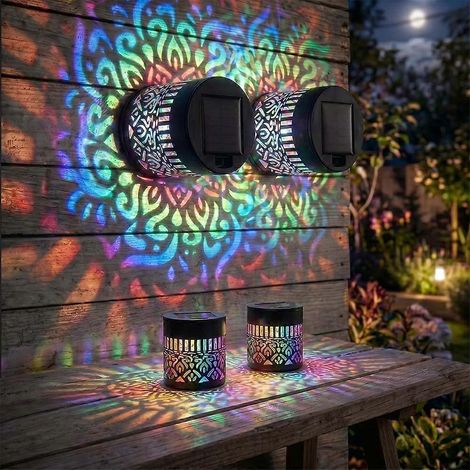 Lampe solaire murale mandala pour jardin extérieur projecteur de clôture 2026 couleurs étanche (1/5)