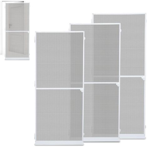 Moustiquaire pour porte de balcon et terrasse - 95 x 210 cm - Avec cadre en aluminium - Blanc (1/5)