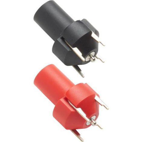 Pomona Electronics 73096-2 Inline 4 mm Sicherheitsbuchse für PCB Rot