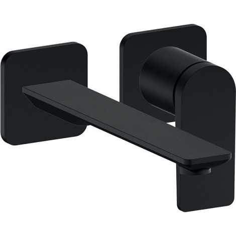 Façade lavabo mitigeur large 2 trous black mat - CRISTINA ONDYNA BA25913