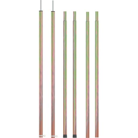 vidaXL Mâts de tente télescopiques 170-255 cm 2 pcs Acier galvanisé (1/4)