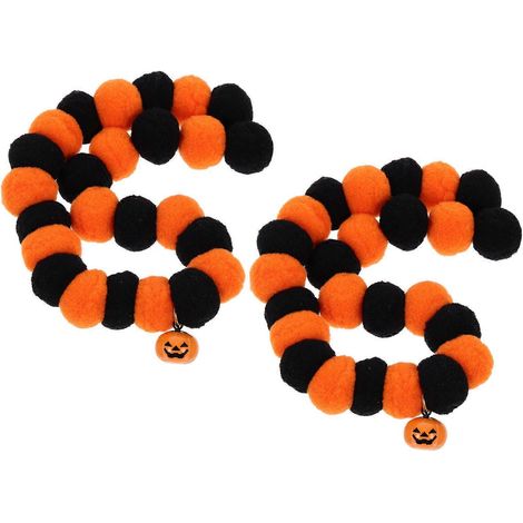 Collar para gato con diseño de calabaza y cascabel, 2 unidades, temática de Halloween. (1/5)