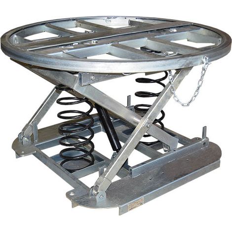 Plateforme élévatrice industrielle automatique - Plateau rond Ø1110mm - Hauteur 680mm - Capacité 2000kg - SLT2/1100 (1/5)