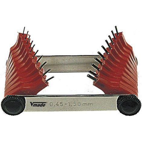 Jeu de jauges d'injecteurs VOGEL, pas de 1,50 à 3,00 mm.