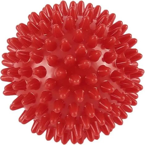 Balle de massage à picots en PVC haute densité de 6 cm pour le traitement des douleurs aux pieds et des symptômes de la fasciite plantaire. Balle de massage en forme de hérisson avec acupression04773