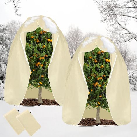 Protection hivernale pour Plantes en Pot, 2 PCS 200 x 240 cm, Protection hivernale pour Plantes, Sac de Protection hivernale avec Fermeture éclair et Cordon de Serrage (1/5)