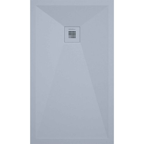 Receveur de douche gris lisse Stone Plus, grille de couleur - 120 x 90 cm (1/4)