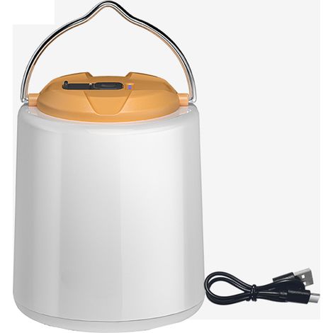 Tragbare Campinglampe für den Außenbereich, warmweißes Licht, wiederaufladbar, Helligkeit einstellbar, 3 Modi, geeignet für Notfälle beim Angeln (1/5)