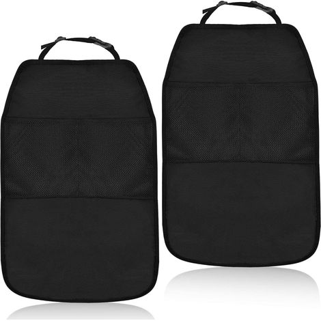 2 Pièces Protecteur de Siège Arrière de Voiture, Organiseur de Voiture avec 2 Poches, Couvre-Siège Arrière pour Protège Contre les Rayures, l’humidité et la Saleté (1/5)