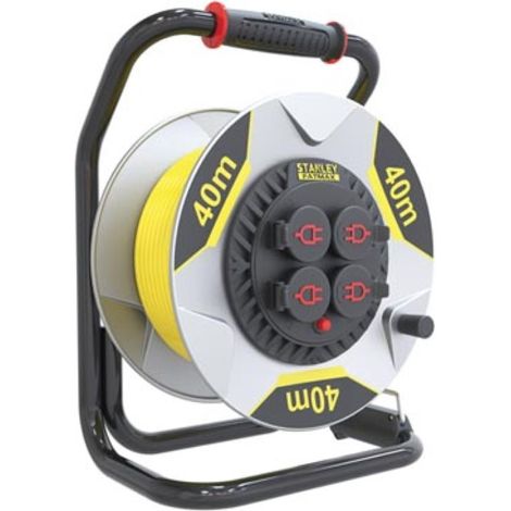 Stanley  Fatmax Kabeltrommel 40 m, 4-Fach, Anti-Verdrehen, Schutzkontakt
