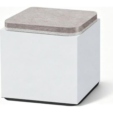 Rehausseurs de pieds de table carrés, patins de surélévation pour meubles, 40 x 52 mm, blanc, supports pour augmenter la hauteur des tables, 4 pièces (1/4)