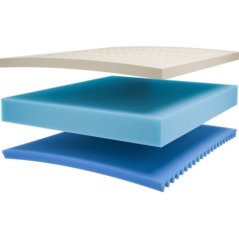 Materasso singolo in lattice Holiday 3 Strati 100% Lattice Naturale e Memory Gel - Misura: 80x190 Singolo standard (1/5)
