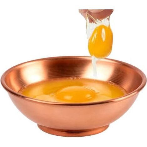 Bol en cuivre pour salades, grands saladiers et conservation Bol à salades et fruits Idéal pour la cuisine, la pâtisserie et le service à la maison (1/5)