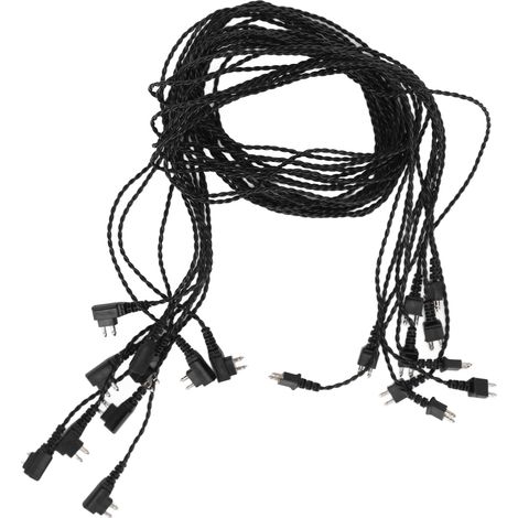10 pièces câble amplificateur audio 2 broches résistant haute température pour prothèses auditives, son clair, fil noir (1/5)