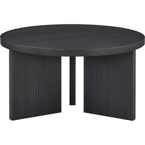 Runder schwarzer Couchtisch aus MDF 80 cm MODENUIT (1/5)