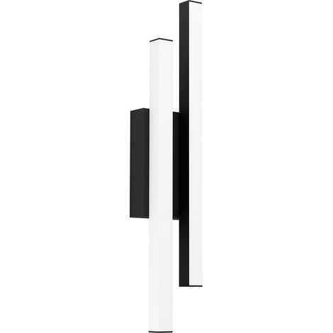 Applique Esterno Moderna Serricella Metallo Nero Policarbonato Bianco Led